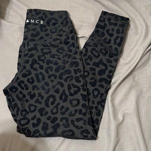 Balance athletics velour black leopard leggings